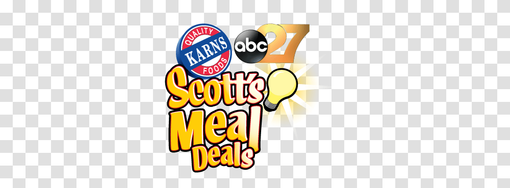 Scotts Meal Deals Karns Foods, Label, Light, Flyer Transparent Png