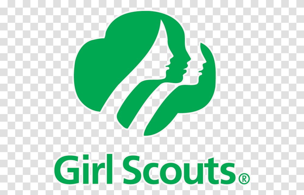 Scout Programs Positive And Negative Space Logos Clipart Girl Scout Cookies Logo, Hand, Symbol, Text, Recycling Symbol Transparent Png
