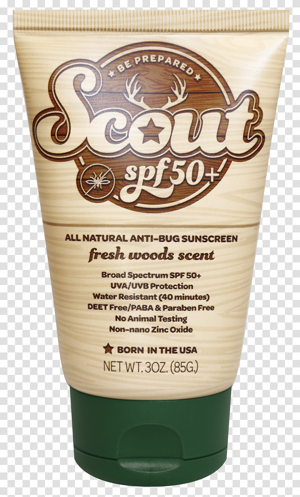 Scout Spf 50 All Natural Sunscreen With All Natural Cosmetics, Bottle, Dessert, Food Transparent Png