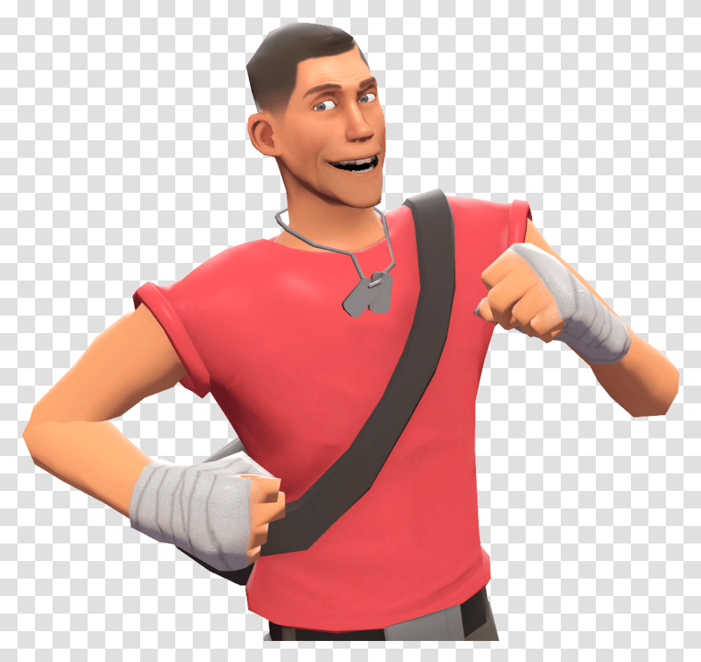 Scout With The Baseball Bill's Sports Shine Tf2 Meme Nice Hustle Tons Of Fun, Arm, Person, Human, T-Shirt Transparent Png