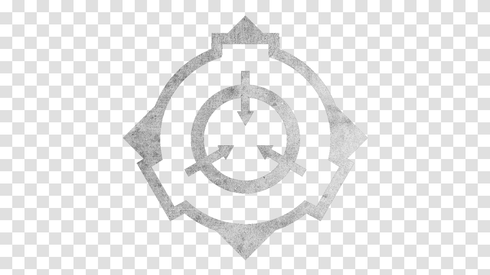 Scp Keter Logo Spray Team Scp White Logo, Symbol, Cross, Rug, Emblem Transparent Png