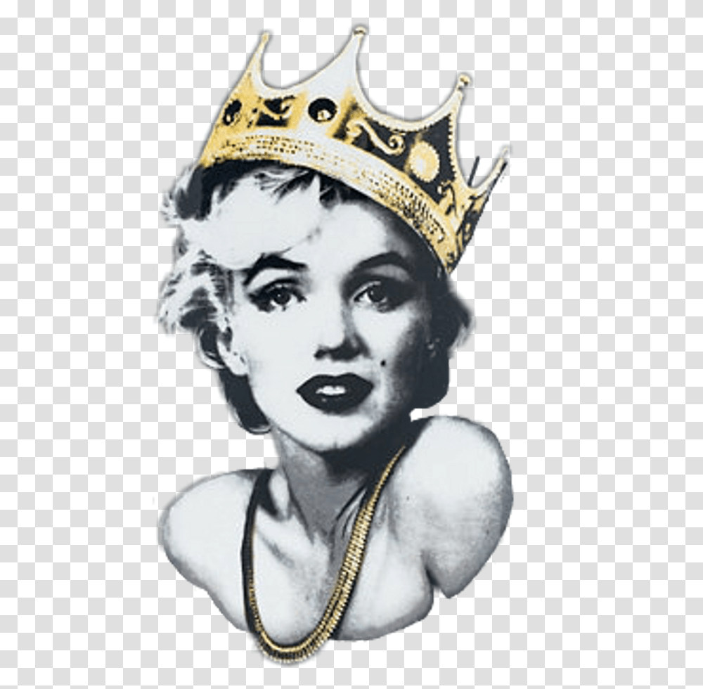Scqueen Queen Crown Marilynmonroe Marilyn Monroe Painting On Canvas High Detail, Accessories, Accessory, Jewelry, Person Transparent Png