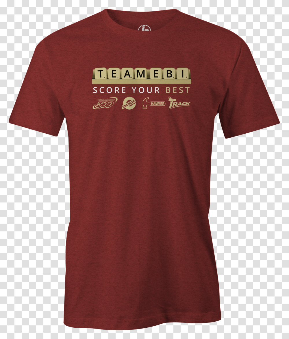 Scrabble Team T Shirt, Apparel, T-Shirt, Maroon Transparent Png