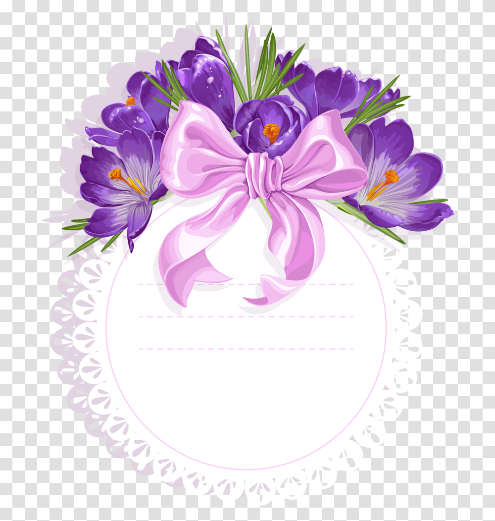 Scrapbook Clip Purple Flower Frame Vector, Floral Design, Pattern Transparent Png
