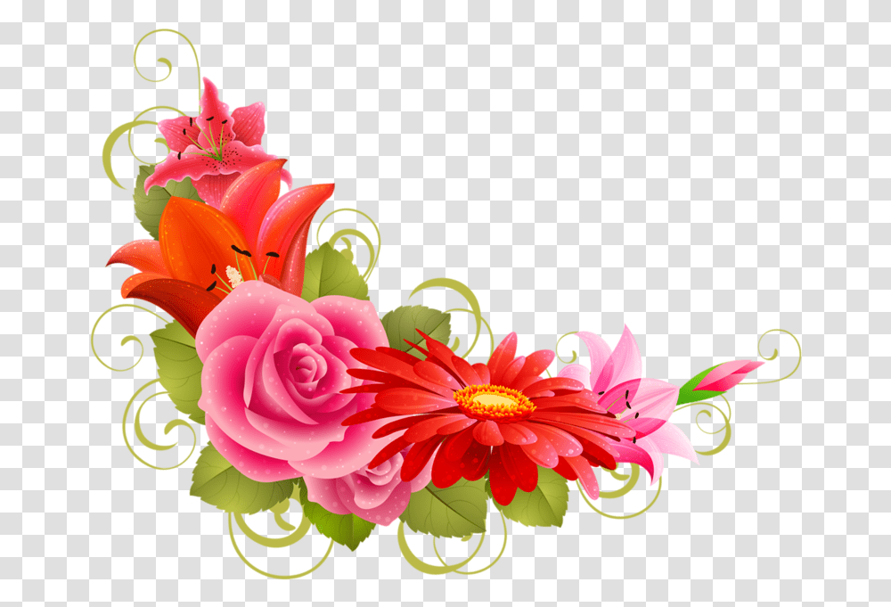 Scrapbook Dessin De Fleurs Clip Art Modles Wedding Corner Flower Design, Graphics, Floral Design, Pattern, Plant Transparent Png