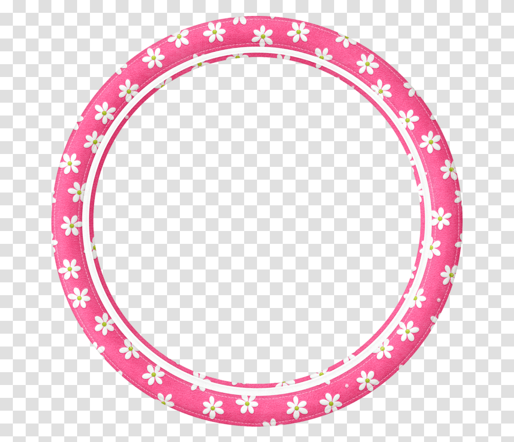 Scrapbook Frames Borders And Pink Circle Frame, Oval, Hoop Transparent Png