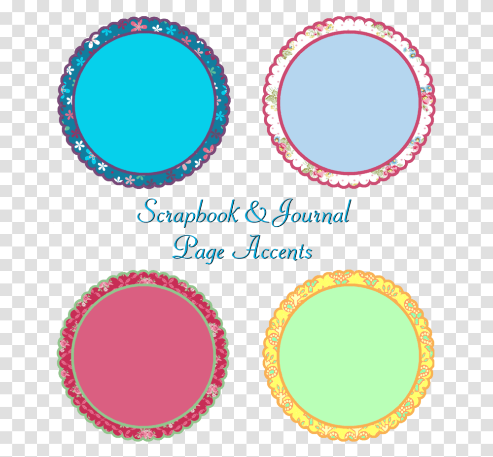 Scrapbook Journal Scalloped A Circle, Oval, Number Transparent Png
