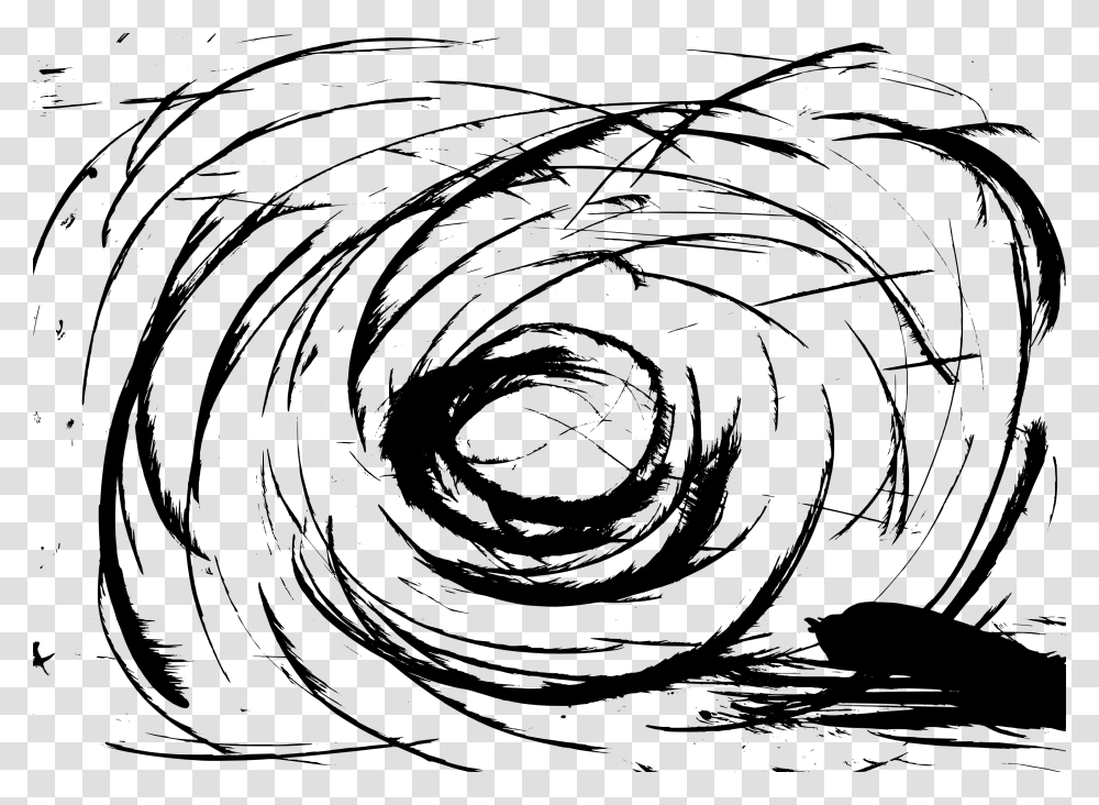 Scratch Circle, Drawing, Spiral, Sketch Transparent Png