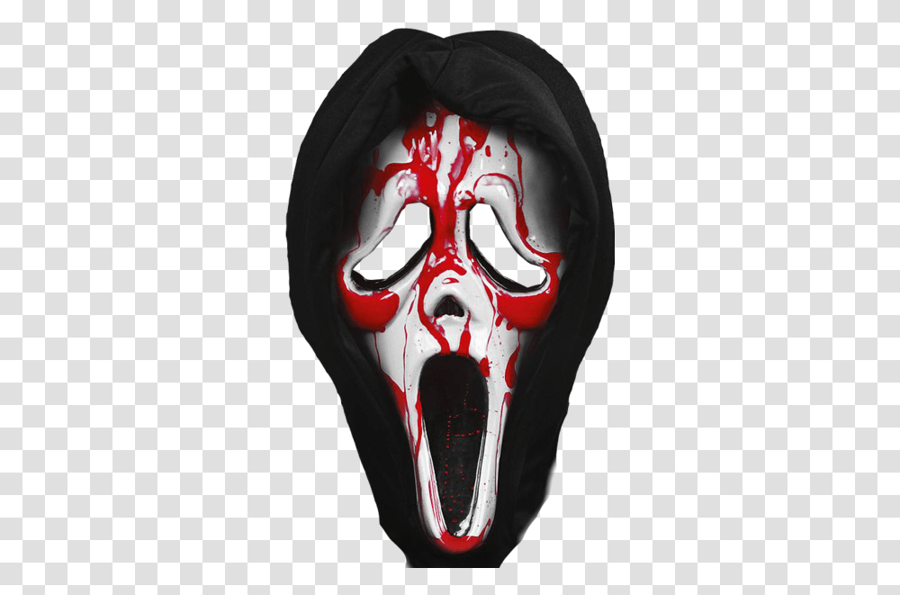 Scream Halloween Bloody Mask Scream Mask Blood Pump, Person, Human Transparent Png