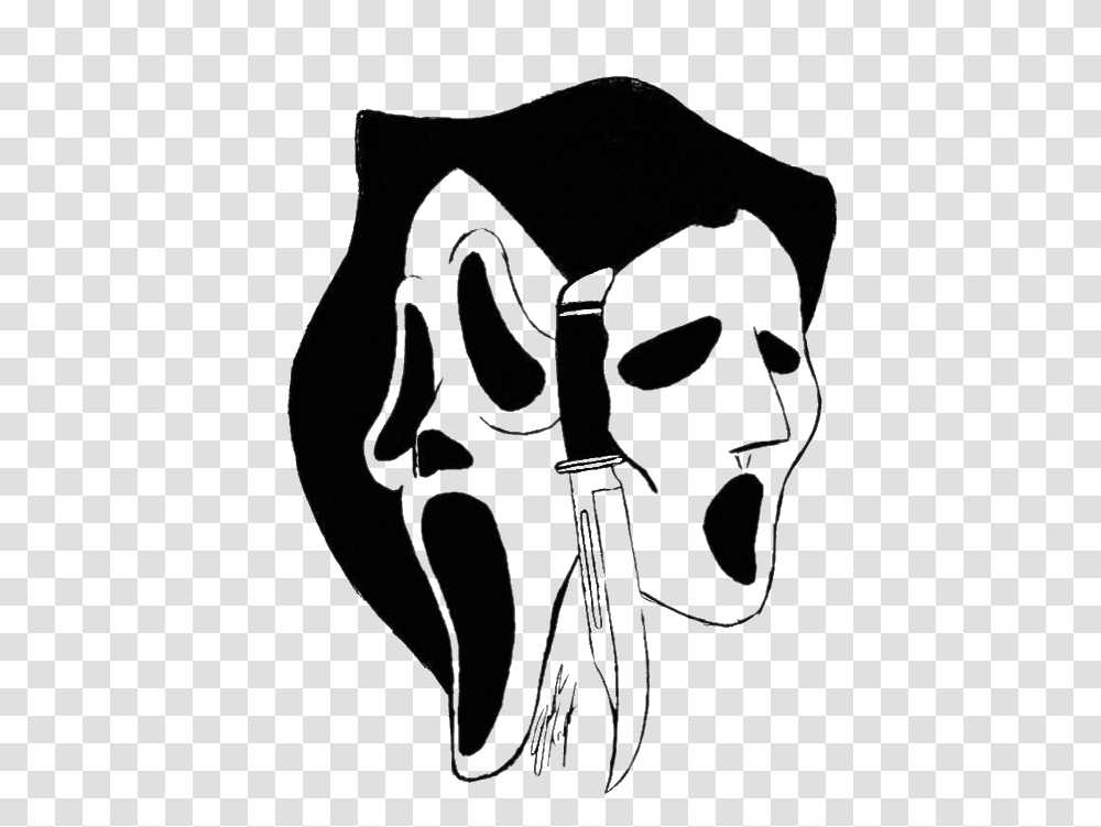 Scream Mask Scream Tv Series Drawing, Skin, Stencil, Leisure Activities Transparent Png