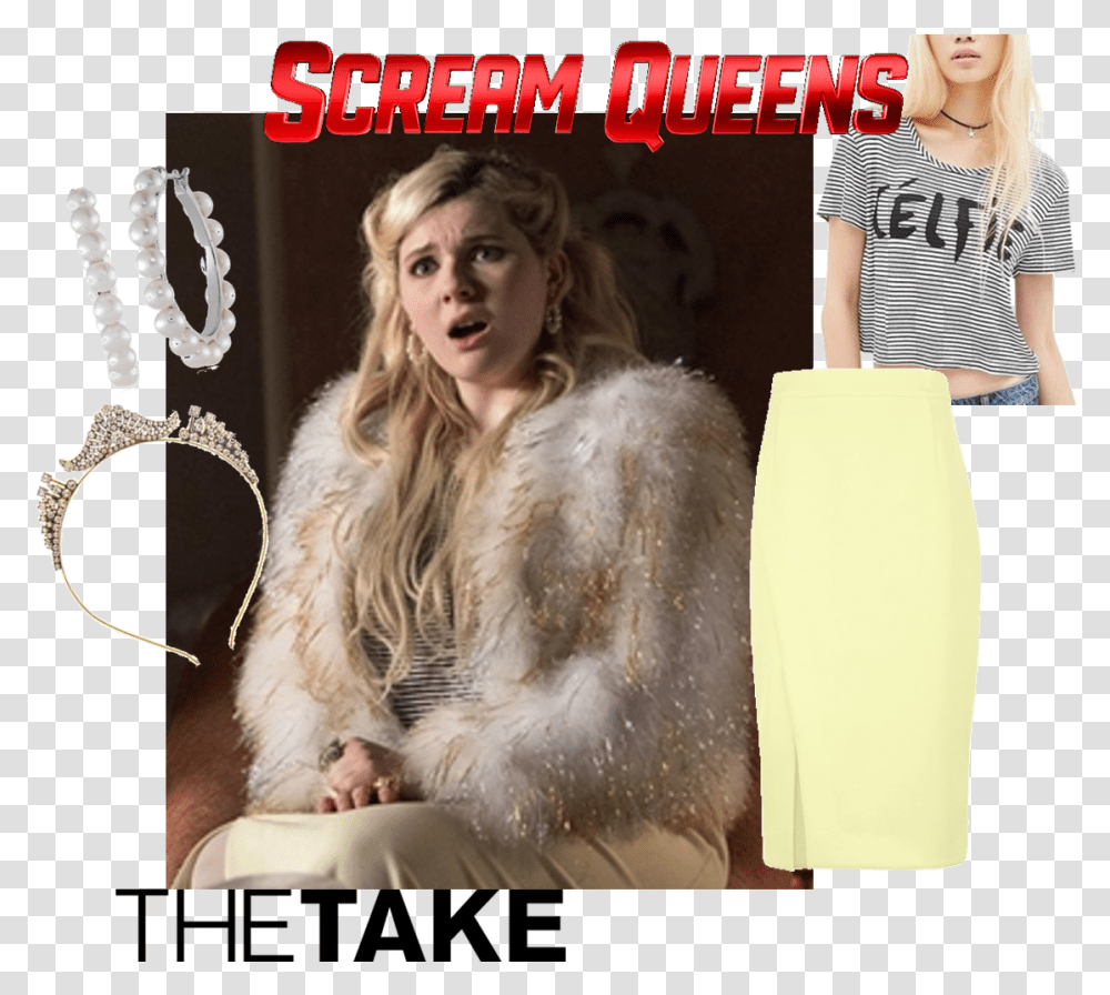 Scream Queens Outfits, Person, Human, Fur Transparent Png
