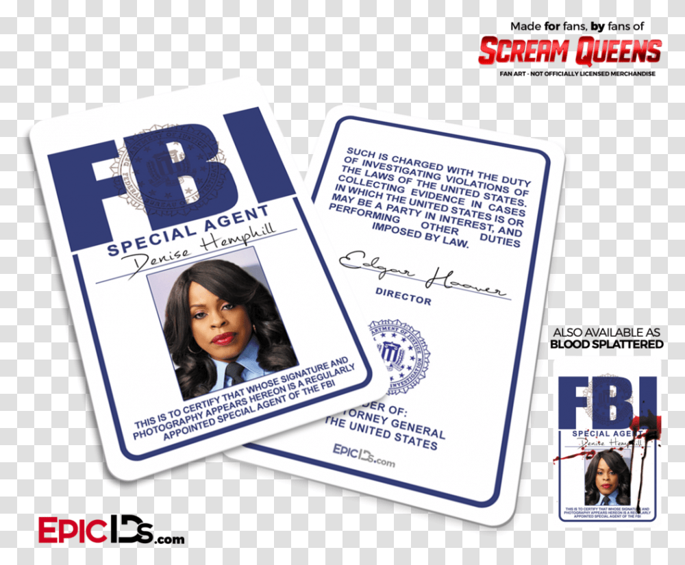 Scream Queens, Person, Human, Id Cards Transparent Png