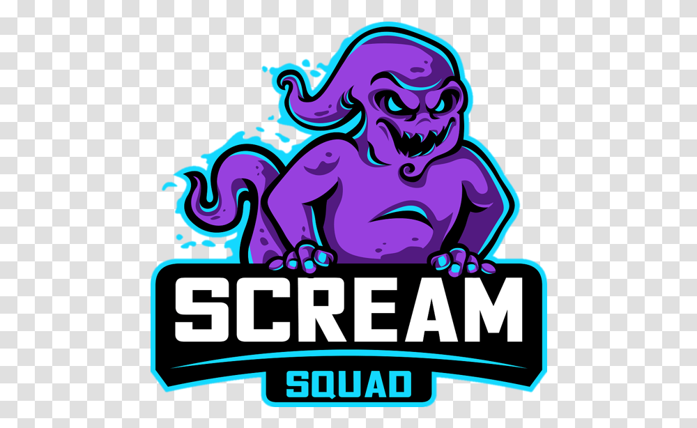 Scream Squad Logo Clipart, Poster, Advertisement, Graphics, Statue Transparent Png