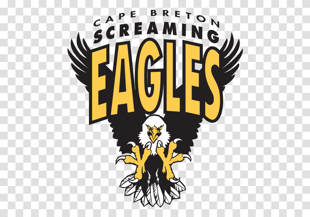 Screaming Eagle Logos Cape Breton Screaming Eagles, Poster, Advertisement, Symbol, Crowd Transparent Png