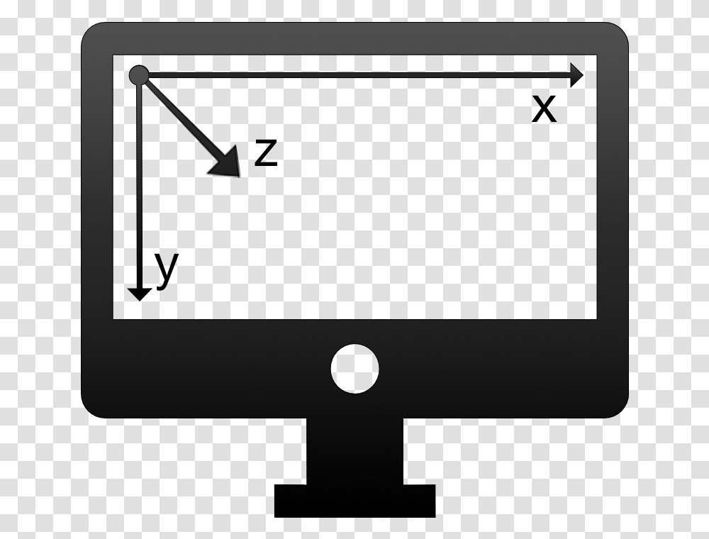 Screen Coordinates And Depth Depth In Coordinate System, Monitor, Sphere, Triangle Transparent Png