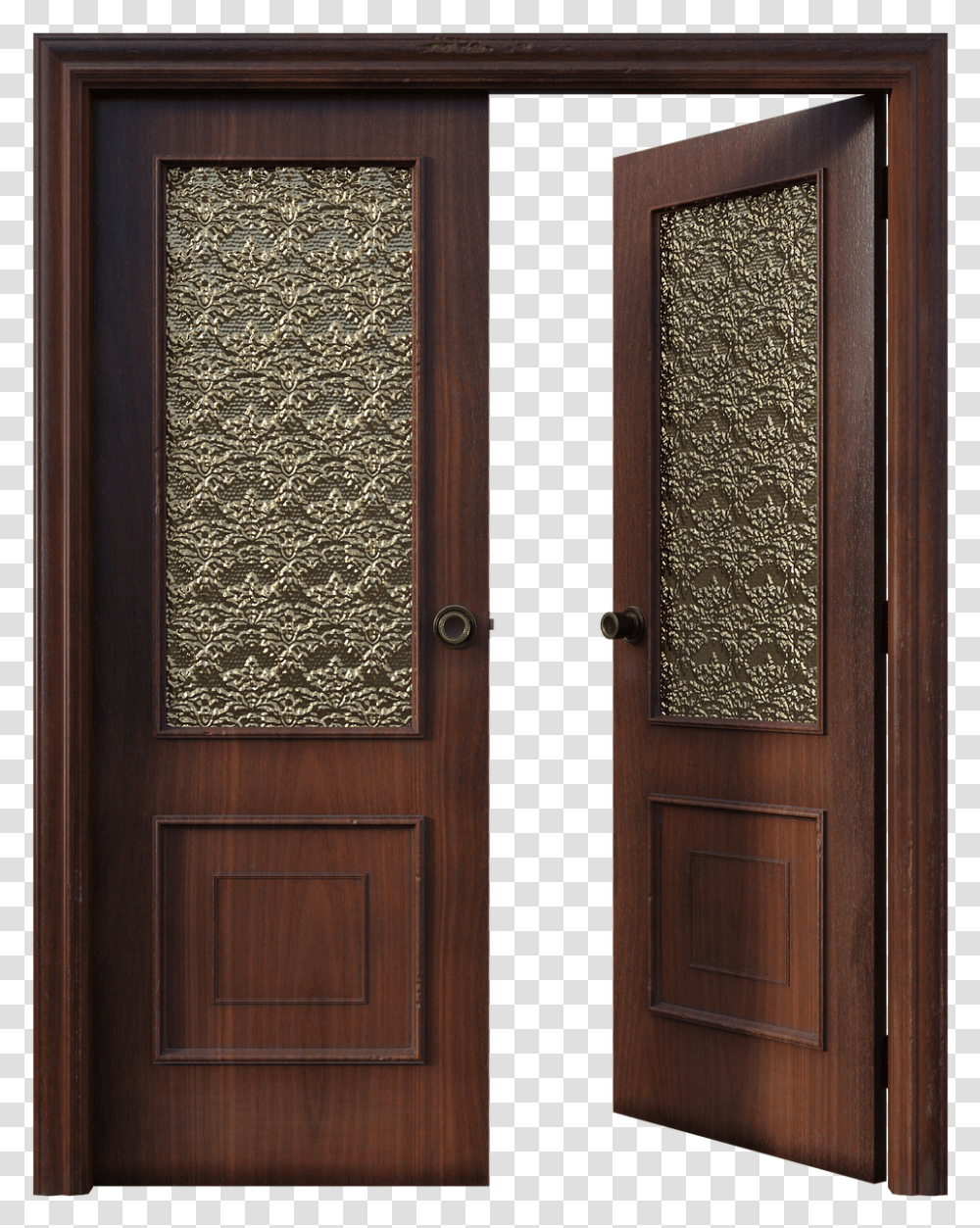 Screen Door, French Door, Wood Transparent Png