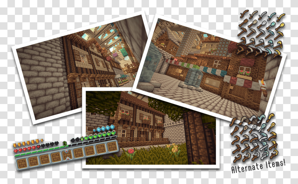 Screenshot, Collage, Poster, Advertisement, Minecraft Transparent Png