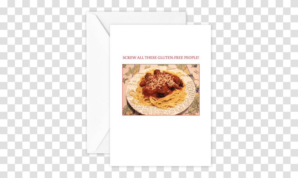 Screw All These Gluten Free People Dish, Spaghetti, Pasta, Food, Home Decor Transparent Png