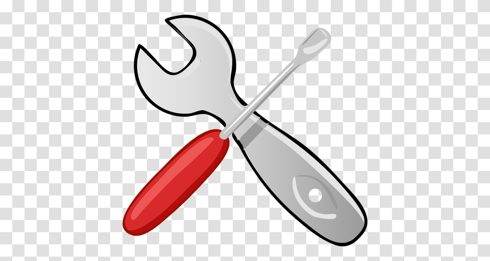 Screwdriver And Spanner Vector Image, Tool, Hammer, Scissors, Blade Transparent Png