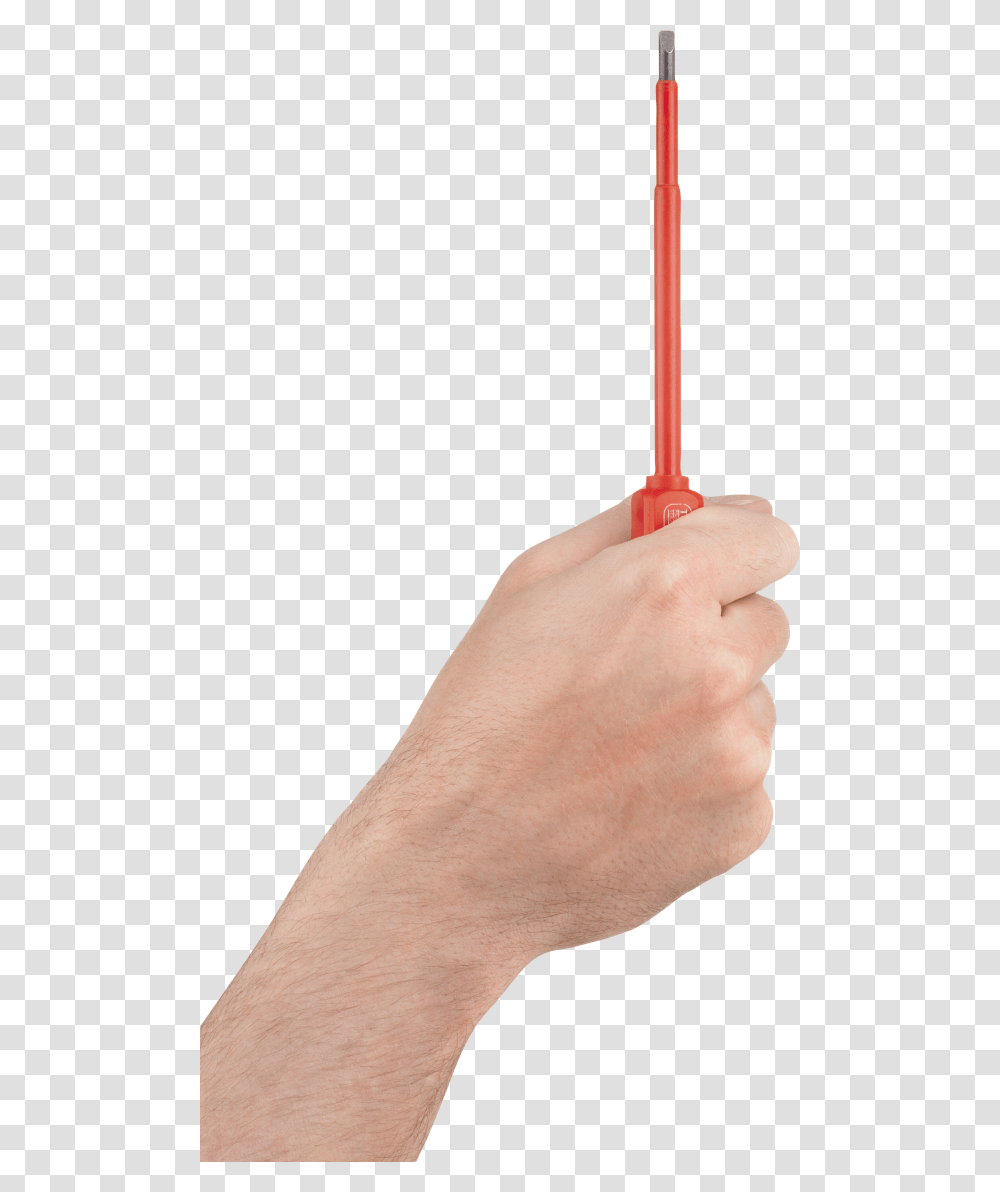 Screwdriver On Hand Hand Holding Screwdriver, Person, Human, Finger, Tool Transparent Png