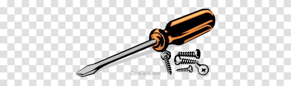 Screwdriver With Screws Royalty Free Vector Clip Art Illustration, Tool Transparent Png