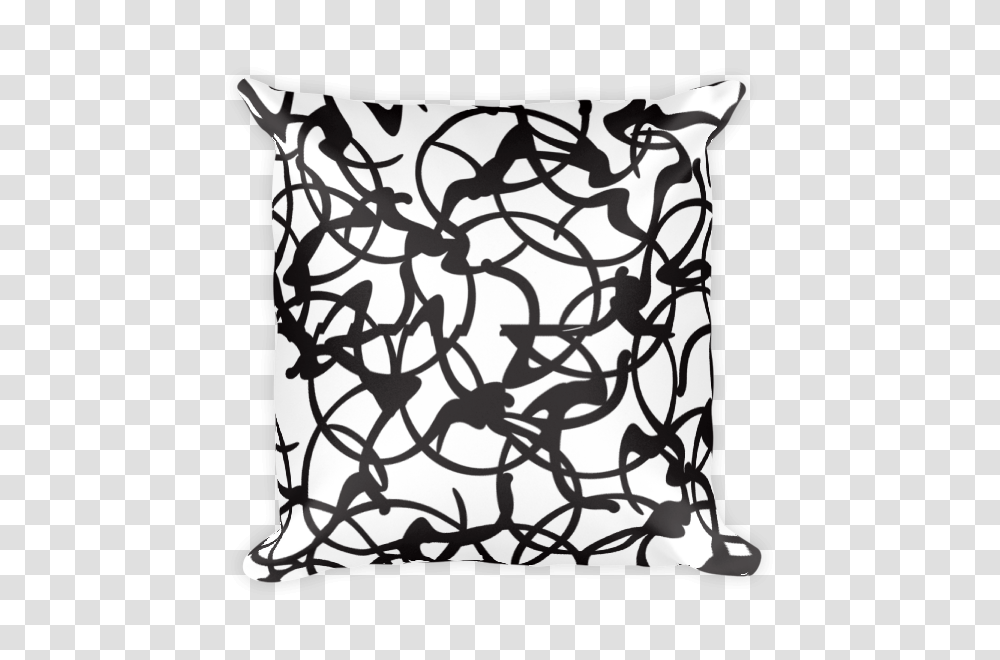 Scribble Doodle Square Pillow, Cushion, Rug Transparent Png