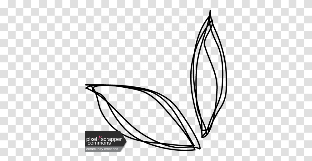 Scribble Leaf Graphic, Label, Bow Transparent Png