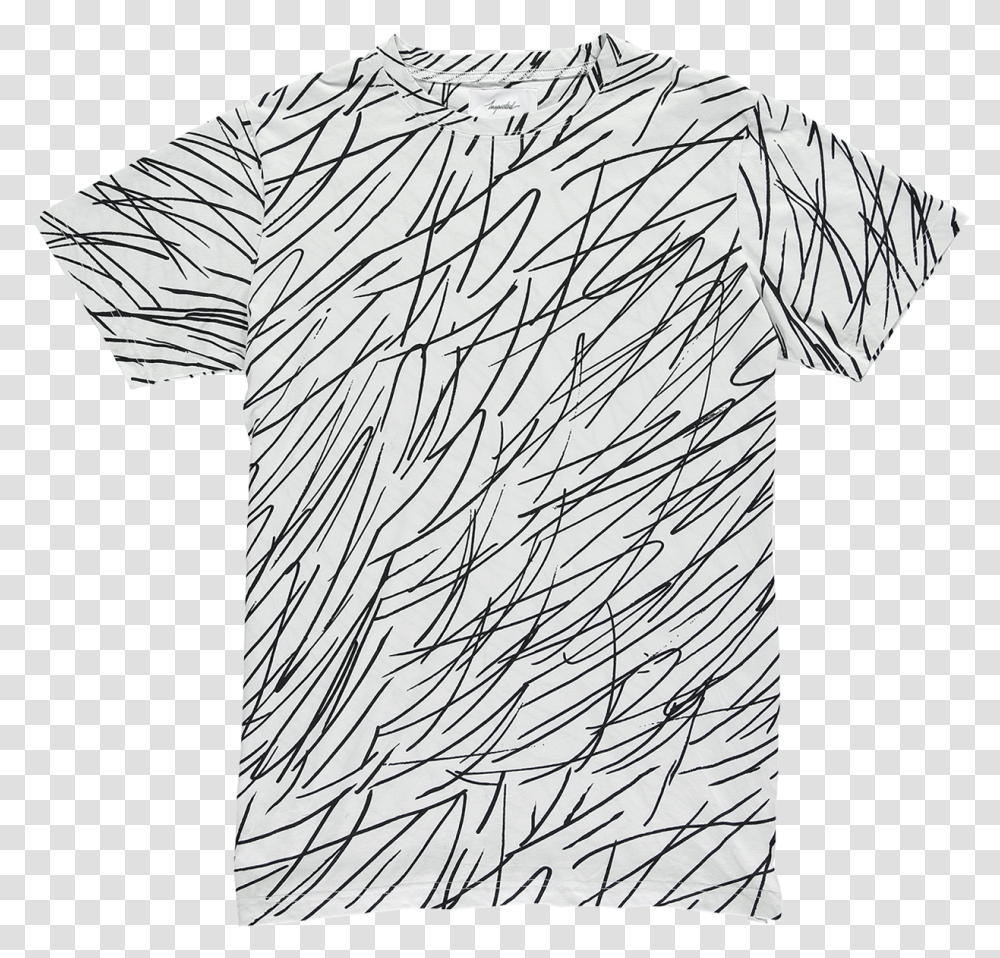 Scribble T Shirt White, Apparel, T-Shirt, Dye Transparent Png