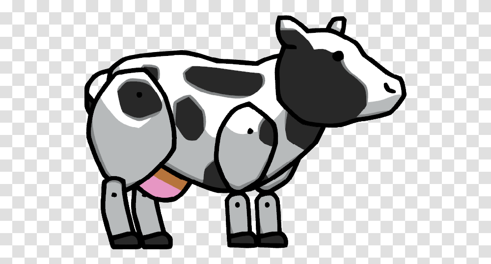 Scribblenauts Cow Cow Sprite, Animal, Cattle, Mammal, Food Transparent Png