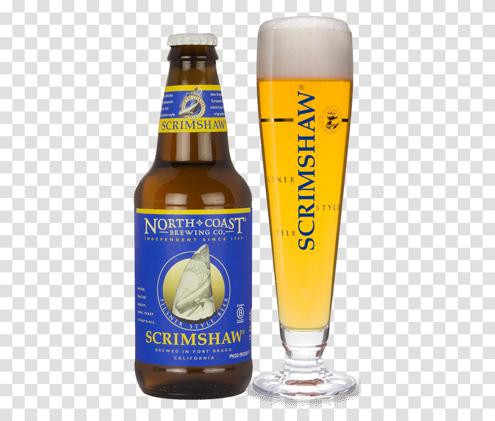 Scrimshaw Pilsner North Coast Brewing Co., Beer, Alcohol, Beverage, Drink Transparent Png