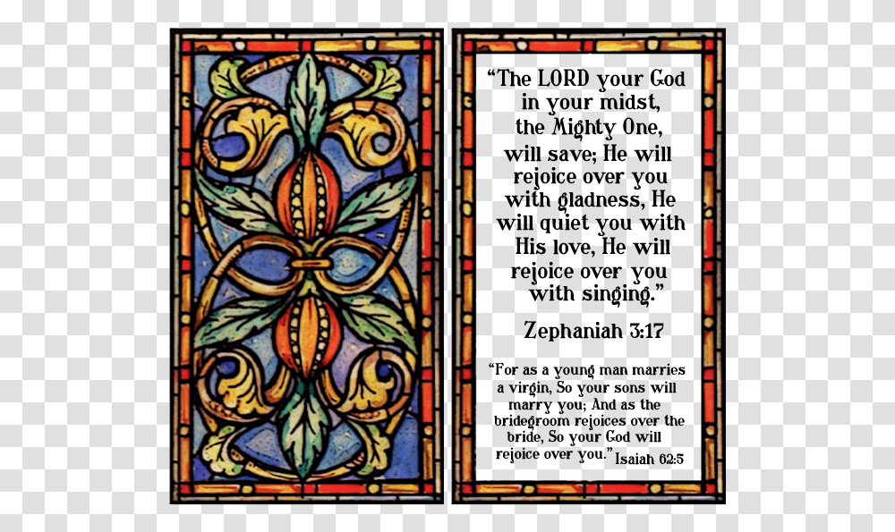 Scripture Text In Stained Glass Transparent Png
