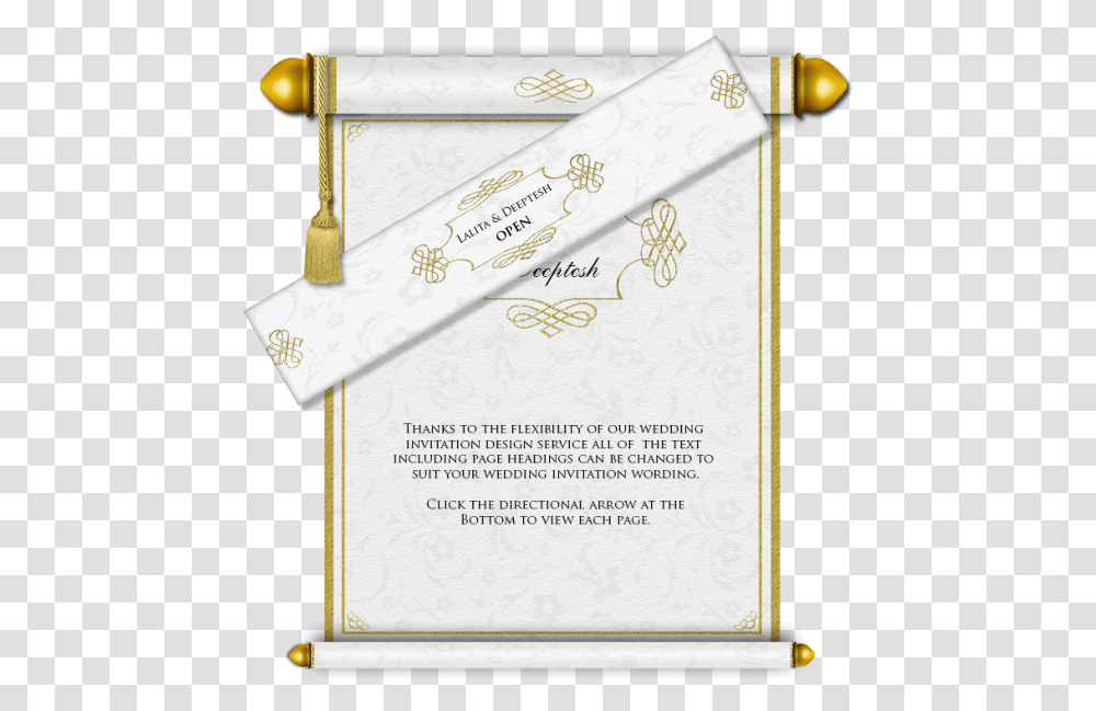 Scroll Clipart Wedding Indian Invitation, Business Card, Paper, Envelope Transparent Png