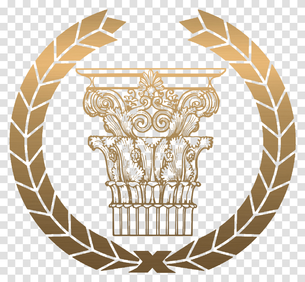 Scroll Down Laurel Wreath, Emblem, Logo, Trademark Transparent Png