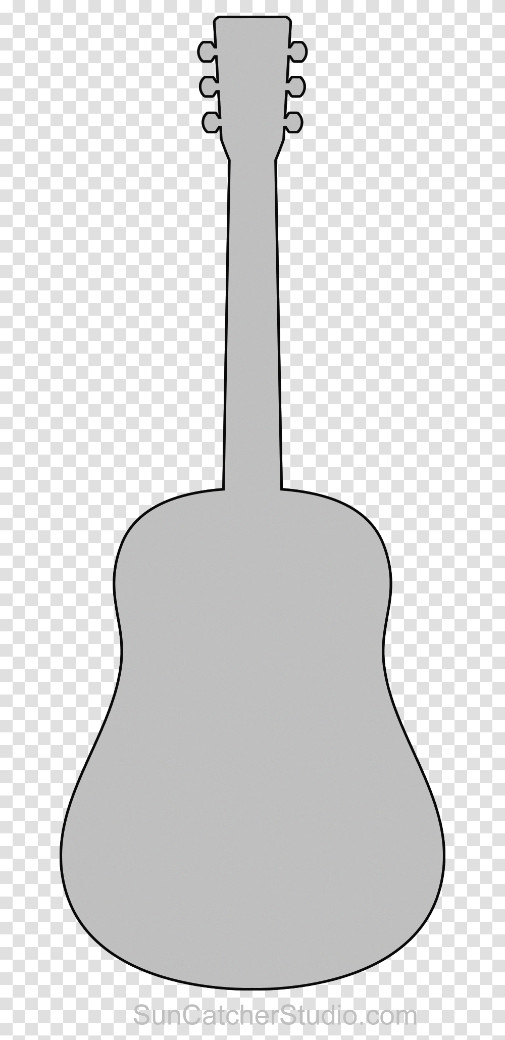 Scroll Saw Guitar Pattern, Silhouette, Shovel, Tool, Leisure Activities Transparent Png