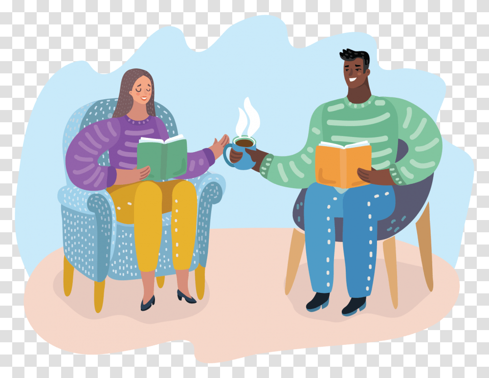 Scroll Through Goodreads Couples Reading Clipart, Person, Human, Hand, People Transparent Png