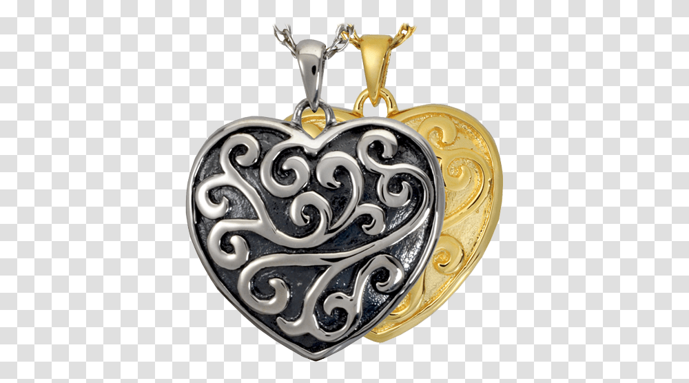 Scrollwork Filigree Heart Locket, Pendant, Jewelry, Accessories, Accessory Transparent Png