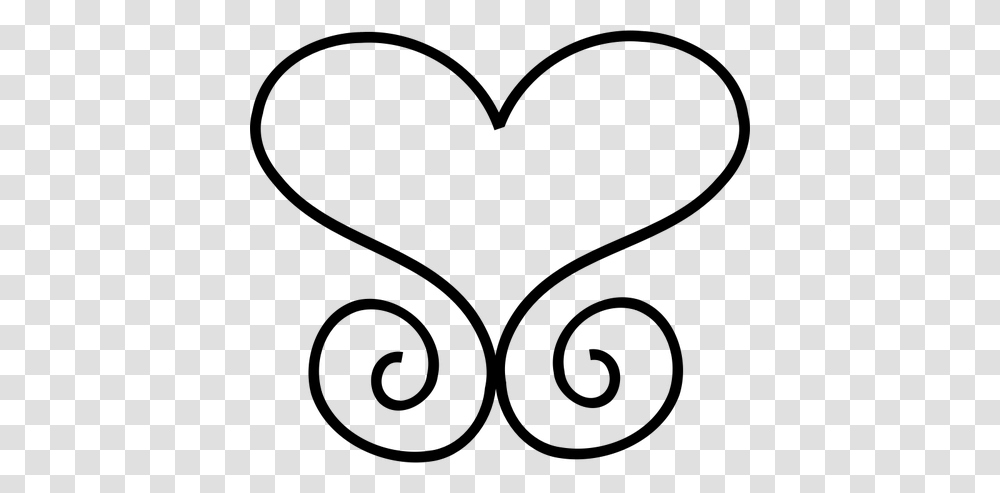 Scrollwork Heart Vector Drawing, Gray, World Of Warcraft Transparent Png