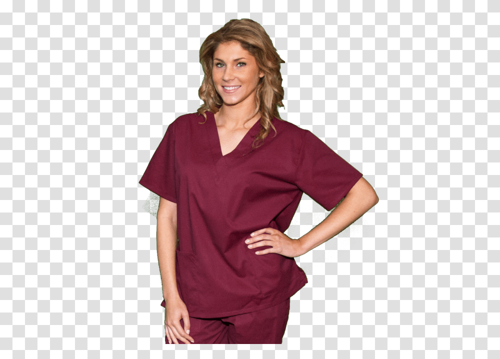 Scrub Tops, Apparel, Blouse, Person Transparent Png