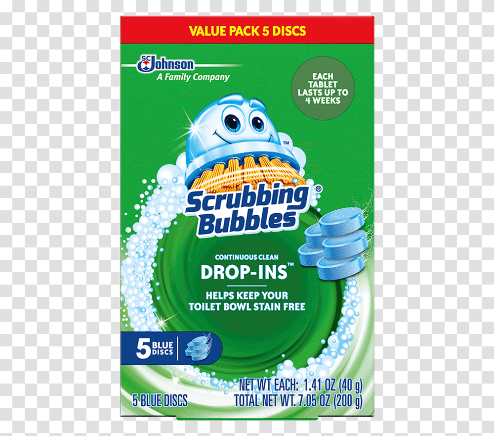Scrubbing Bubbles Drop Ins 5 Pack Scrubbing Bubbles Toilet Cleaning Gel Refill Rain Shower, Advertisement, Poster, Flyer, Paper Transparent Png