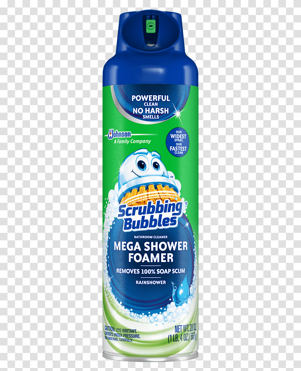 Scrubbing Bubbles Mega Shower Foamer, Tin, Can, Outdoors, Beer Transparent Png