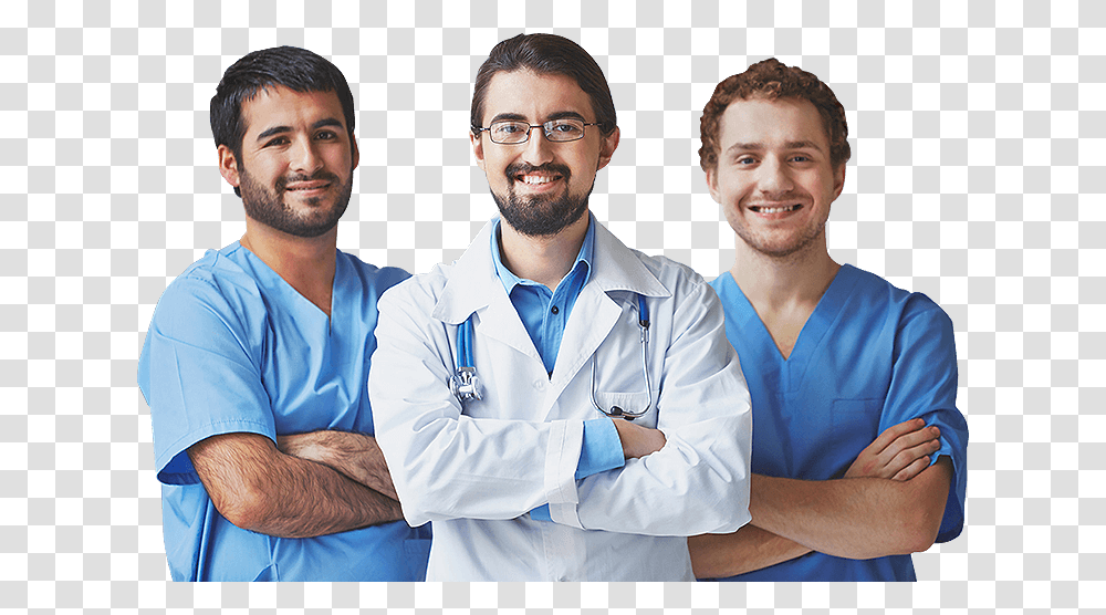 Scrubs, Person, Doctor, Lab Coat Transparent Png