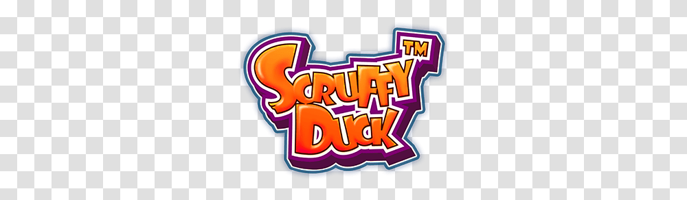 Scruffy Duck Play To The Netent Slot Machine Scruffy Duck Slot, Label, Text, Sticker, Graffiti Transparent Png