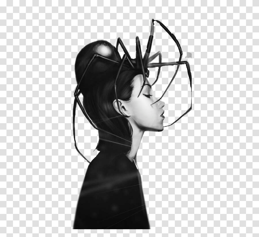 Scspiderweb Spiderweb Freetoedit Female Spider Black Widow Art, Person, Helmet, Manga, Comics Transparent Png