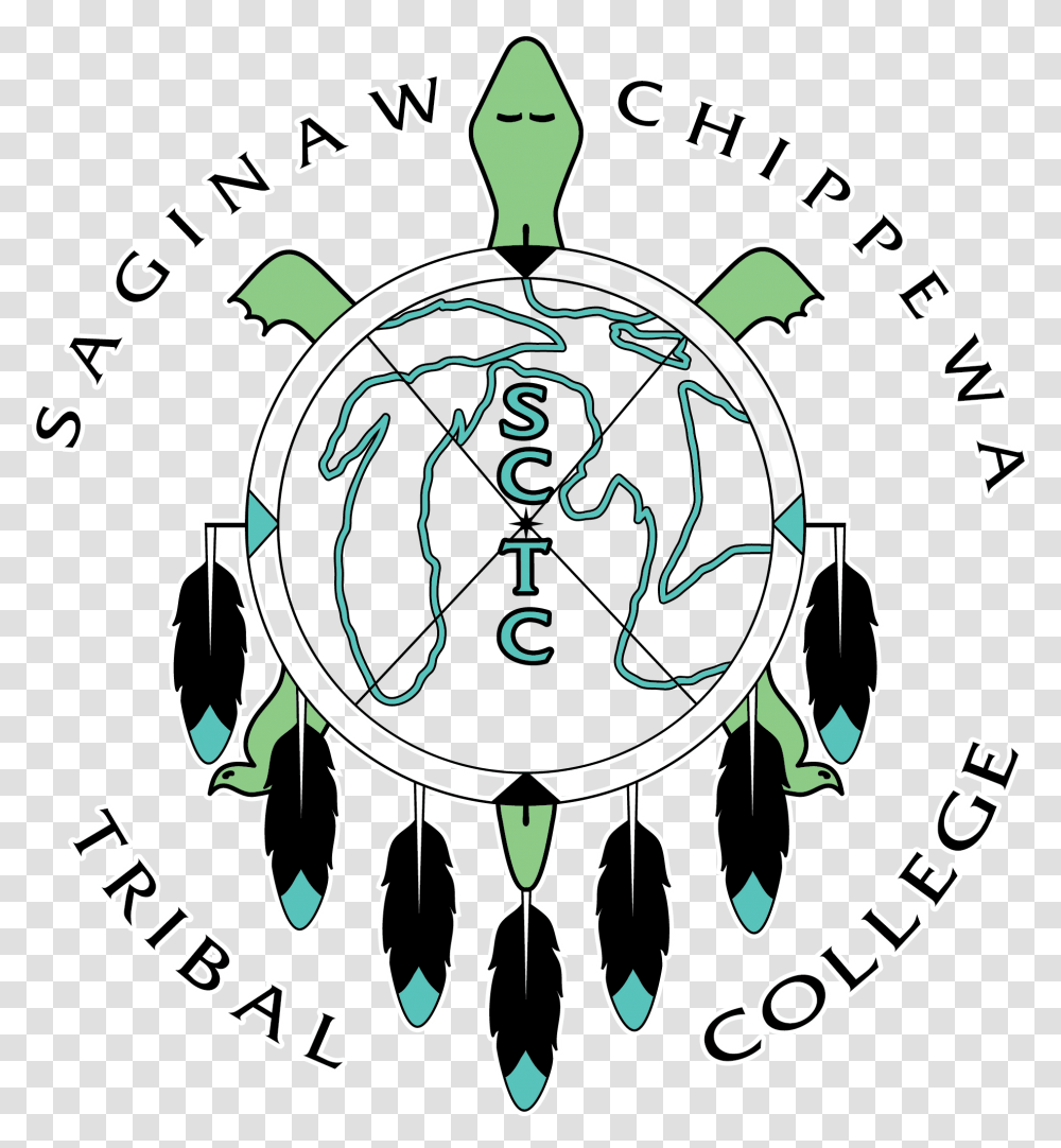 Sctc Logo No Background Black Outlines Saginaw Chippewa Tribal College, Compass, Plot, Diagram Transparent Png