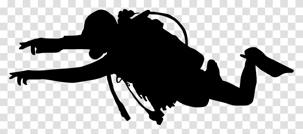 Scuba Diver Silhouette Vector, Gray, World Of Warcraft Transparent Png