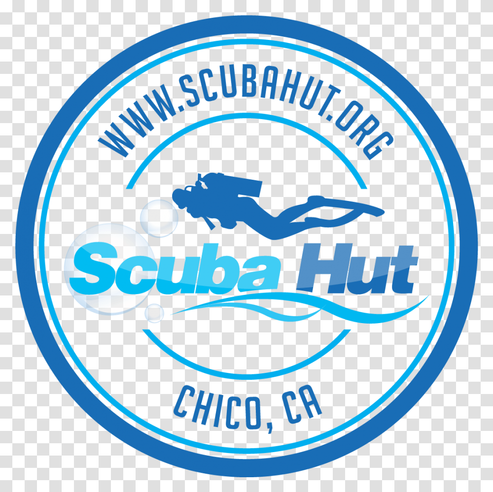 Scuba Hutroundlogo • Scuba Hut Chico California Circle, Symbol, Trademark, Label, Text Transparent Png