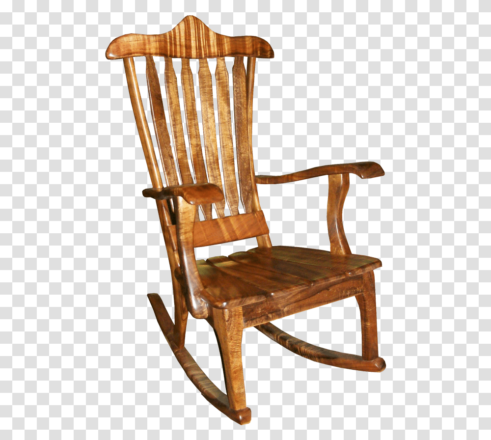 Sculpted Rocking Chair Wooden Rocking Chair, Furniture Transparent Png