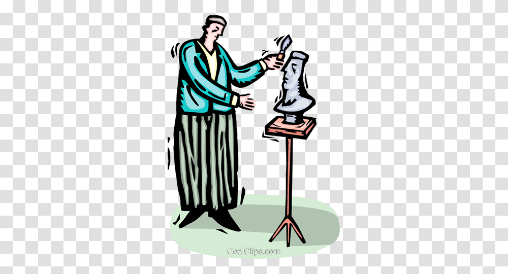 Sculptor With Chisel Royalty Free Vector Clip Art Illustration, Person, Human, Poster, Advertisement Transparent Png