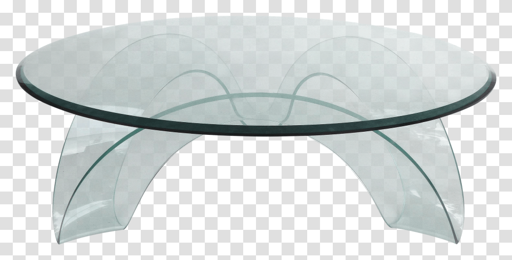 Sculptural Italian Bent Glass Coffee Table By Fiam Glass Coffee Table, Furniture, Tabletop, Sunglasses, Accessories Transparent Png