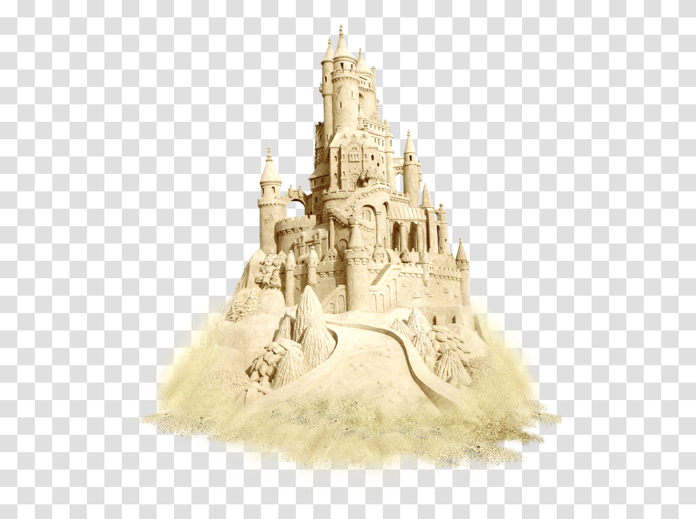 Sculpture Clipart Sand Castle No Background, Wedding Cake, Porcelain, Outdoors, Statue Transparent Png
